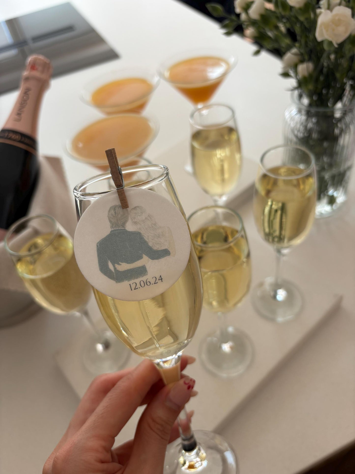 Personalised drink topper | Cocktail toppers | wedding | Events | Premium wafer paper | Party