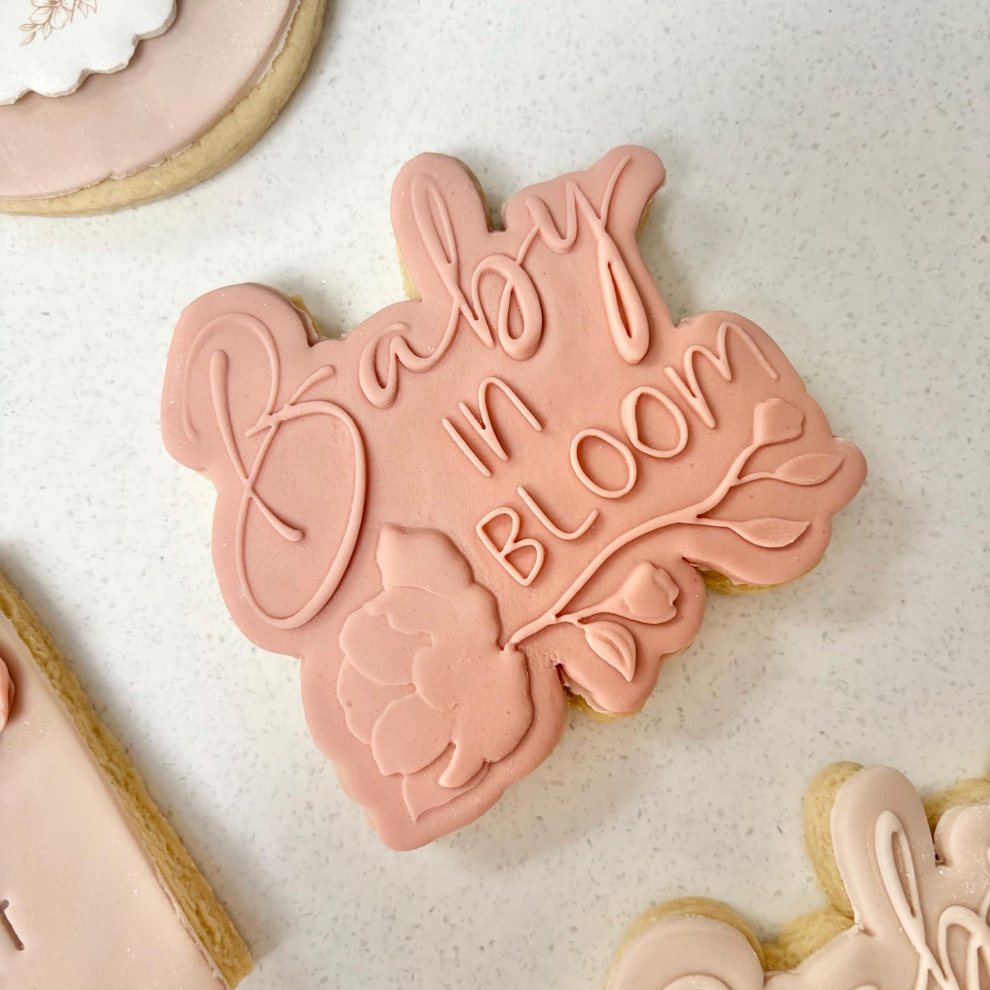 Personalised Baby in bloom Biscuits | Baby Shower | Cookies | Floral