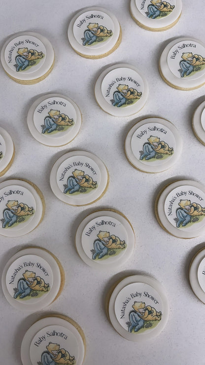 Winnie the pooh Biscuits | Personalised | Baby Shower | Cookies | Favours