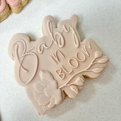 Personalised Baby in bloom Biscuits | Baby Shower | Cookies | Floral