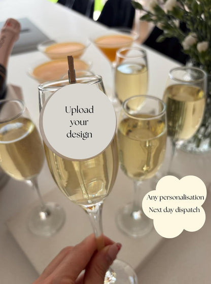 Personalised drink topper | Cocktail toppers | logo | Events | upload design | Corporate | Branded | Premium wafer paper