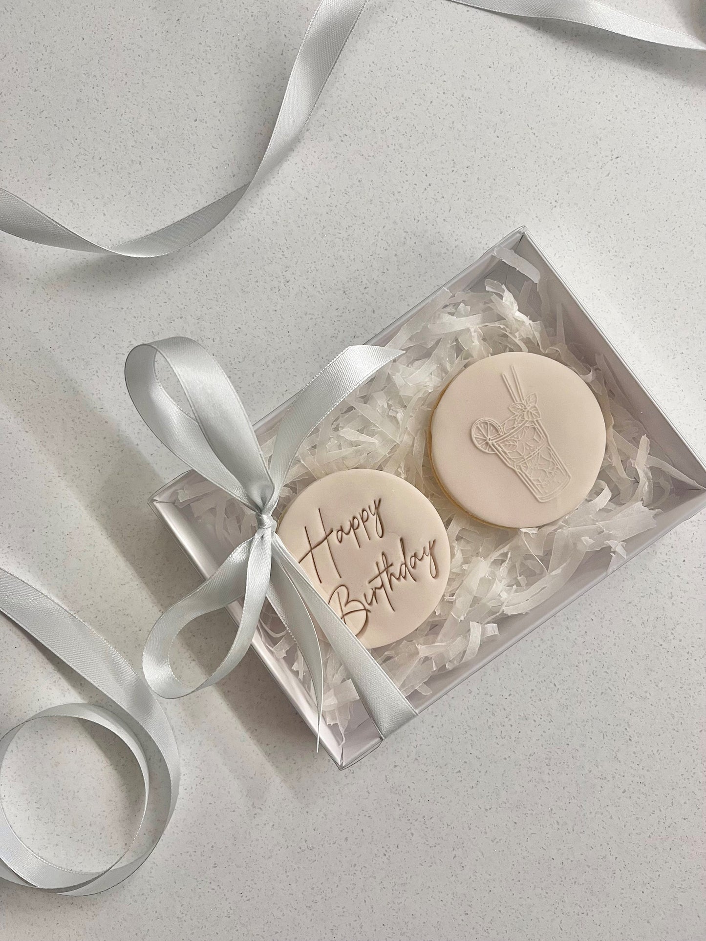 Happy Birthday gift | Birthday Cookies | Cocktails | Birthday Biscuits | Letterbox | Aesthetic nude