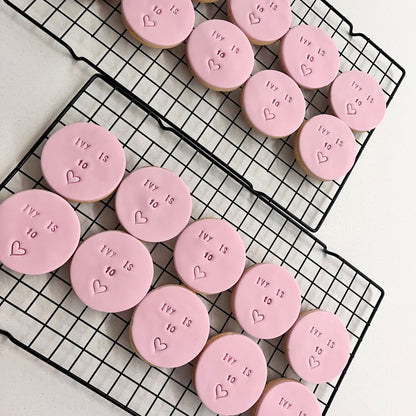 Personalised age biscuits