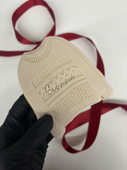 Personalised name Christmas Cookie | Jumper biscuit | Christmas host | place settings | Stocking filler