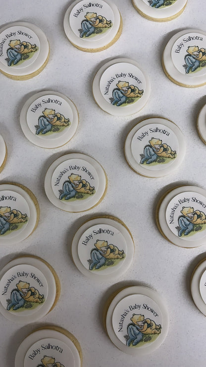 Winnie the pooh Biscuits | Personalised | Baby Shower | Cookies | Favours