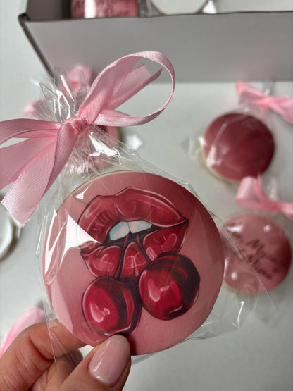 Ribbon tied Company Logo Biscuit | PR | Corporate gift | Corporate Cookies | Business Logo Biscuit | Company gift | Branded Cookie