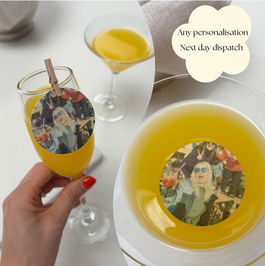 Personalised drink topper | Photo | Polaroid | Cocktail toppers | wedding | Events | Premium wafer paper | Party