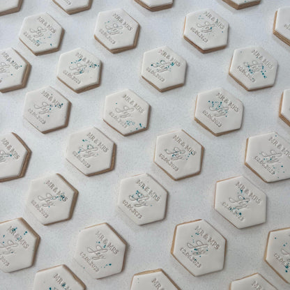 Personalised Wedding Cookies | Biscuits | Favours | MR & MRS