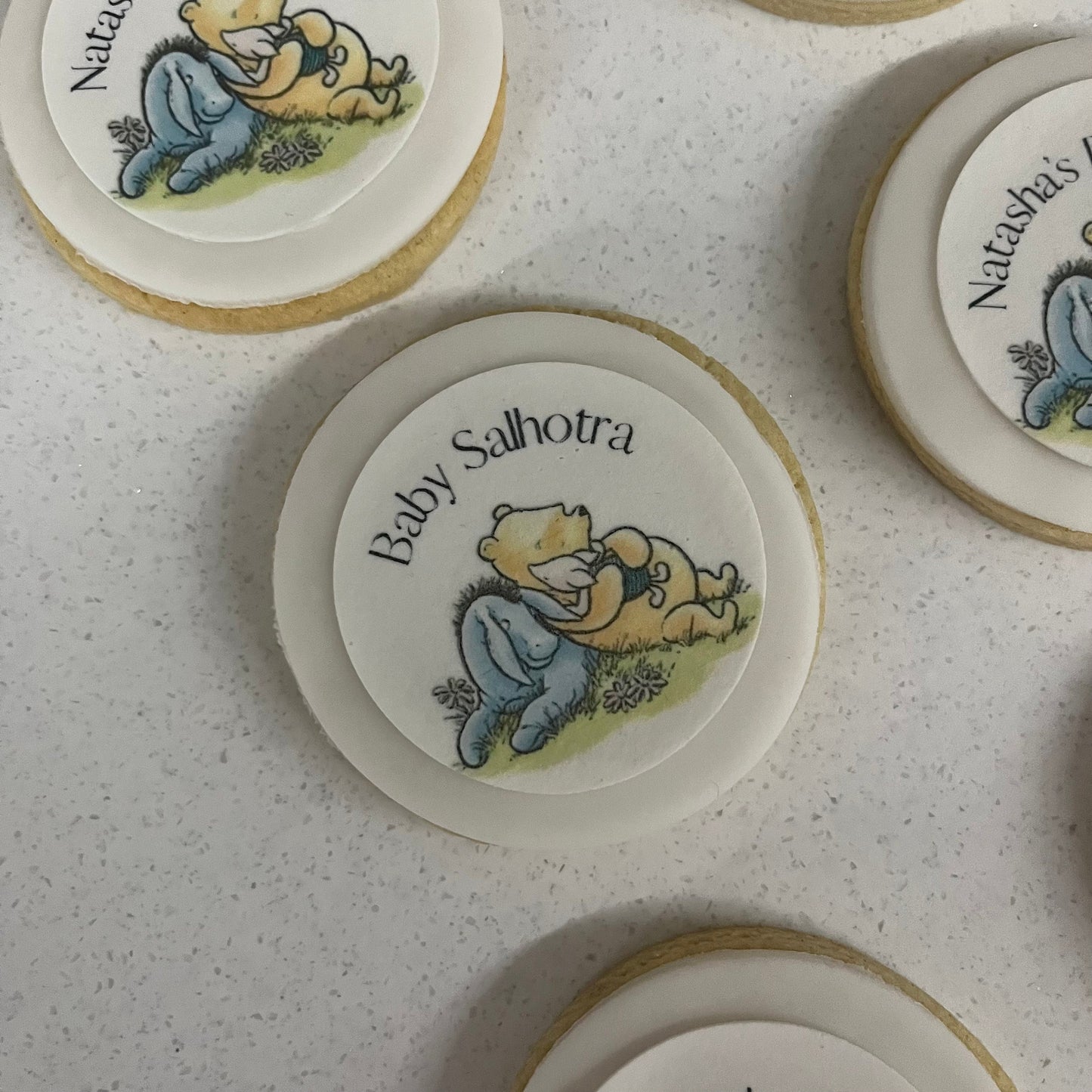 Winnie the pooh Biscuits | Personalised | Baby Shower | Cookies | Favours