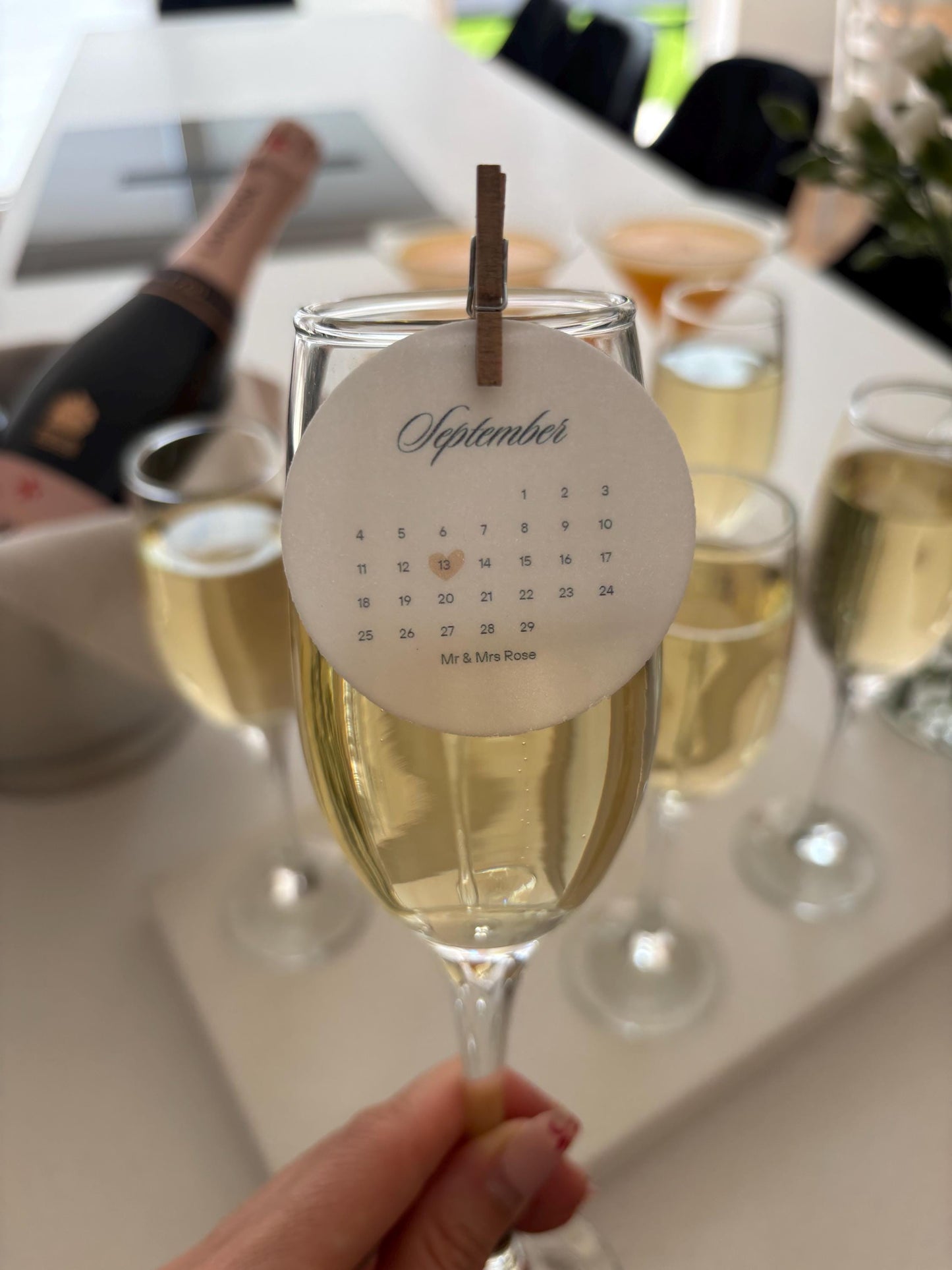 Personalised drink topper | Cocktail toppers | wedding | Events | Premium wafer paper | Party | Calendar