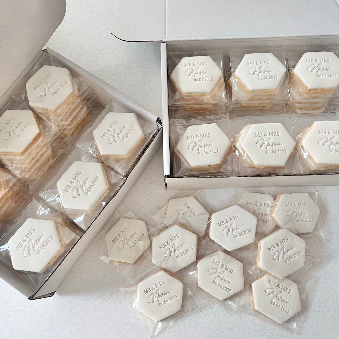 Personalised Wedding Cookies | Biscuits | Favours | MR & MRS
