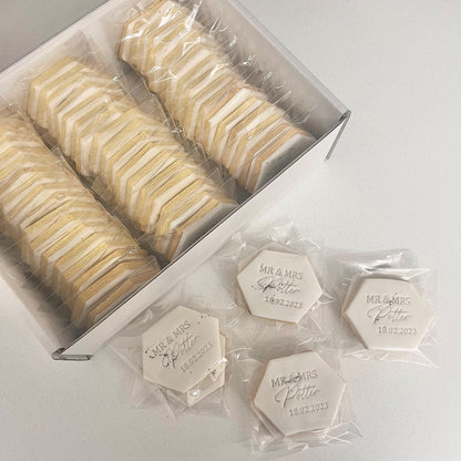 Personalised Wedding Cookies | Biscuits | Favours | MR & MRS