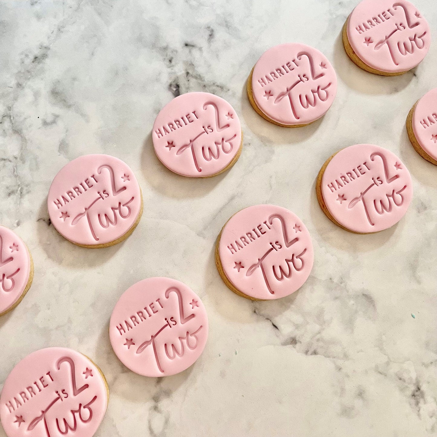 2nd Birthday Biscuits, kids biscuits, party favours, personalised
