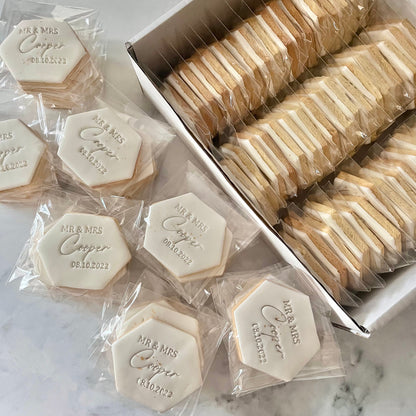 Personalised Wedding Cookies | Biscuits | Favours | MR & MRS