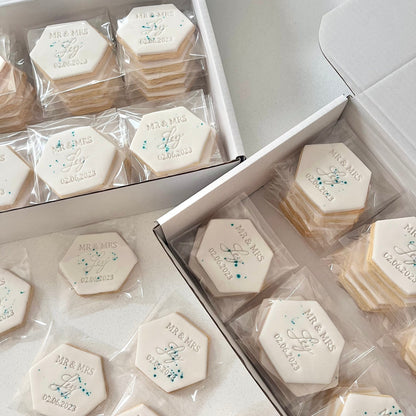 Personalised Wedding Cookies | Biscuits | Favours | MR & MRS