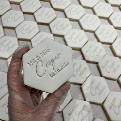 Personalised Wedding Cookies | Biscuits | Favours | MR & MRS