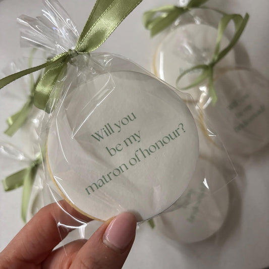 Bridesmaid Cookies | Personalised cookie | Any Font | Any Text | Any colour
