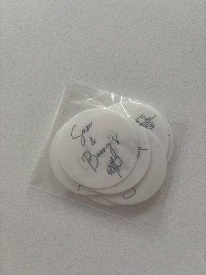 Personalised drink topper | Cocktail toppers | wedding | Events | Premium wafer paper | Party