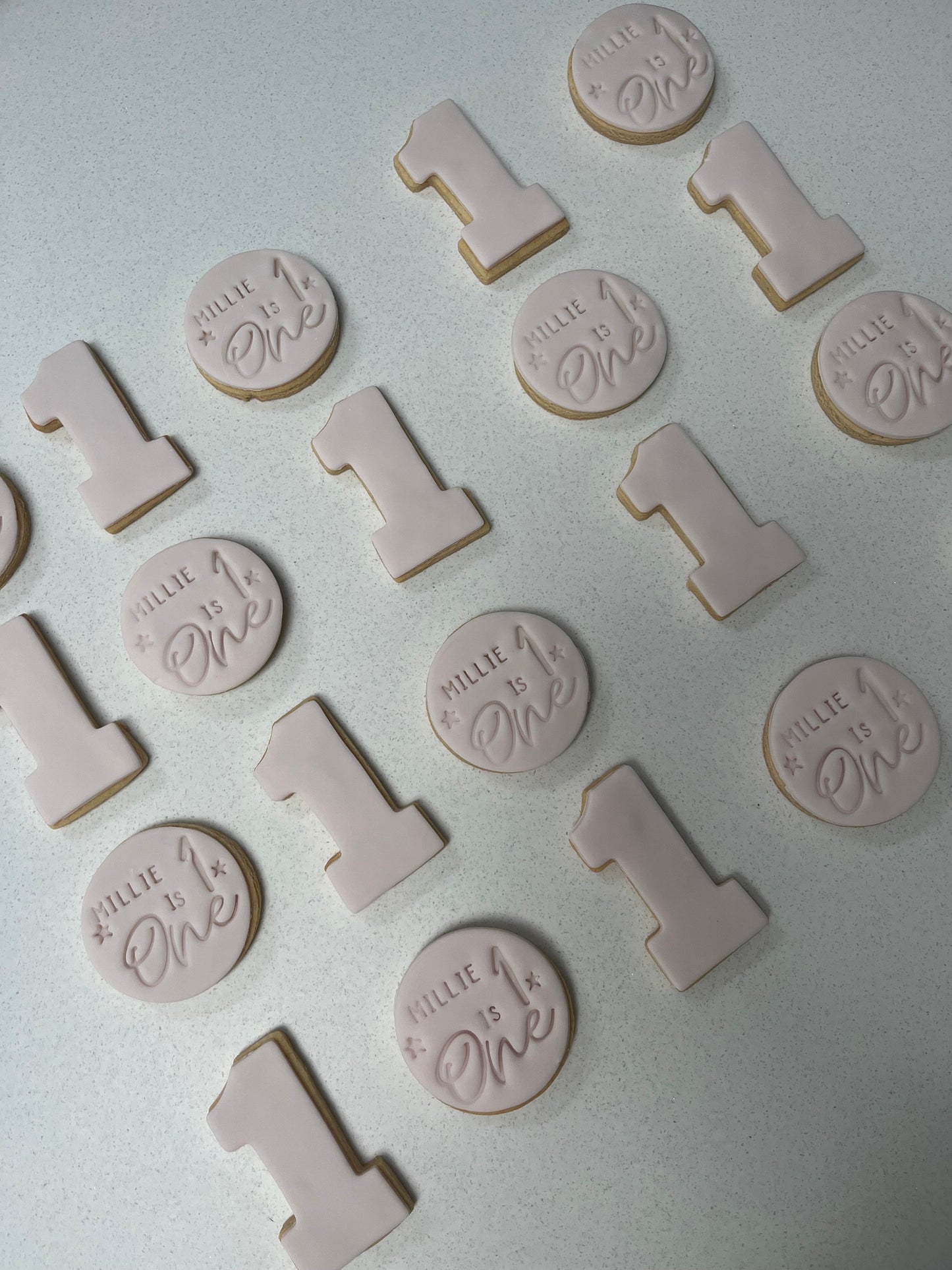 1st Birthday Biscuits, kids biscuits, one year old party favours, personalised