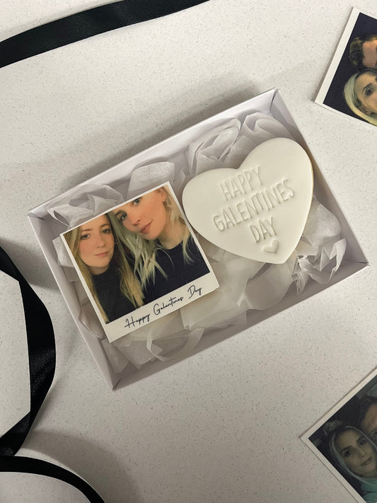 Galentines personalised polaroid biscuit gift box