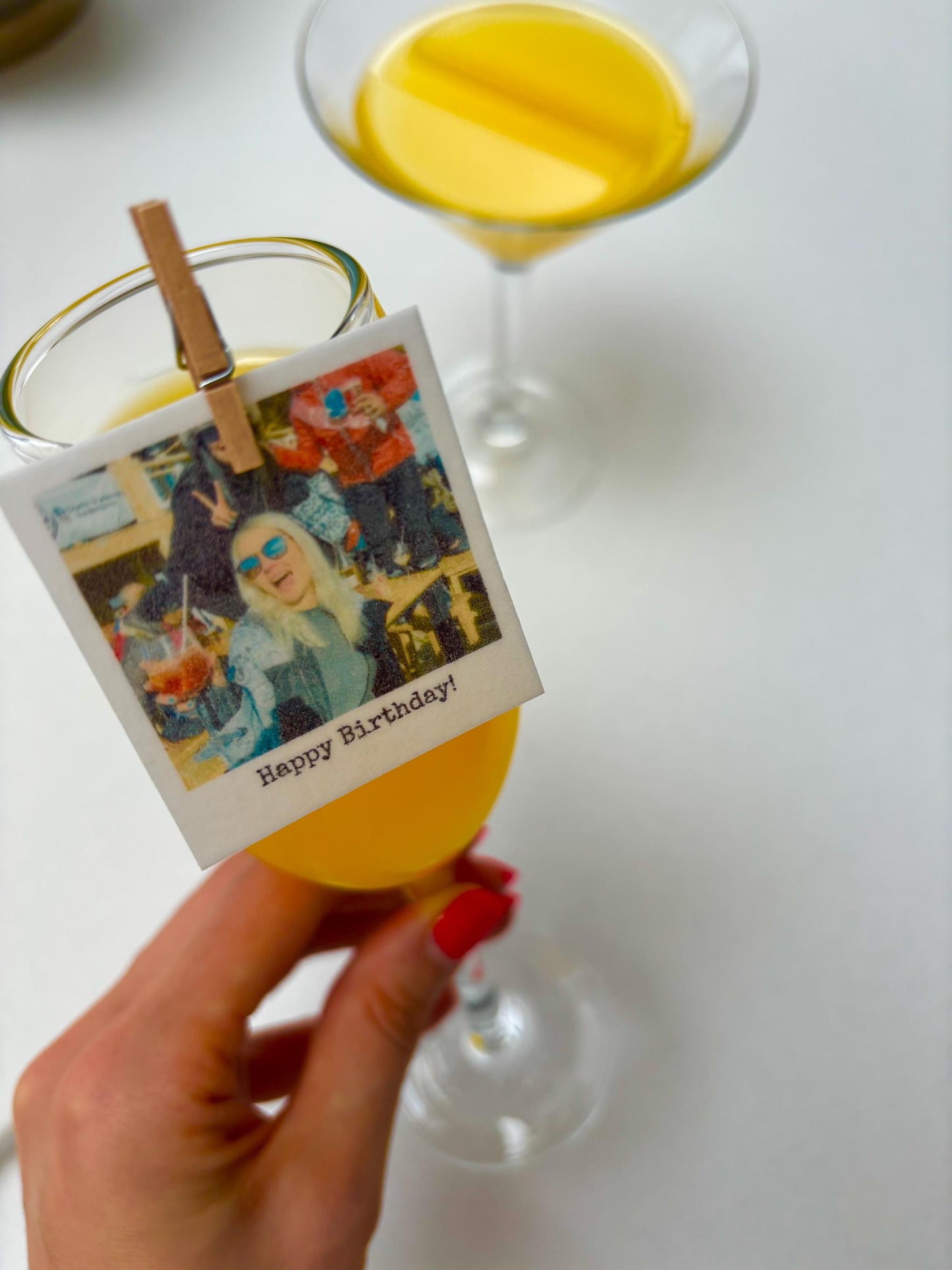 Personalised drink topper | Photo | Polaroid | Cocktail toppers | wedding | Events | Premium wafer paper | Party
