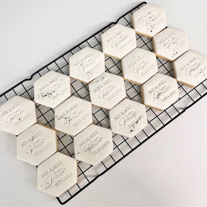 Personalised Wedding Cookies | Biscuits | Favours | MR & MRS