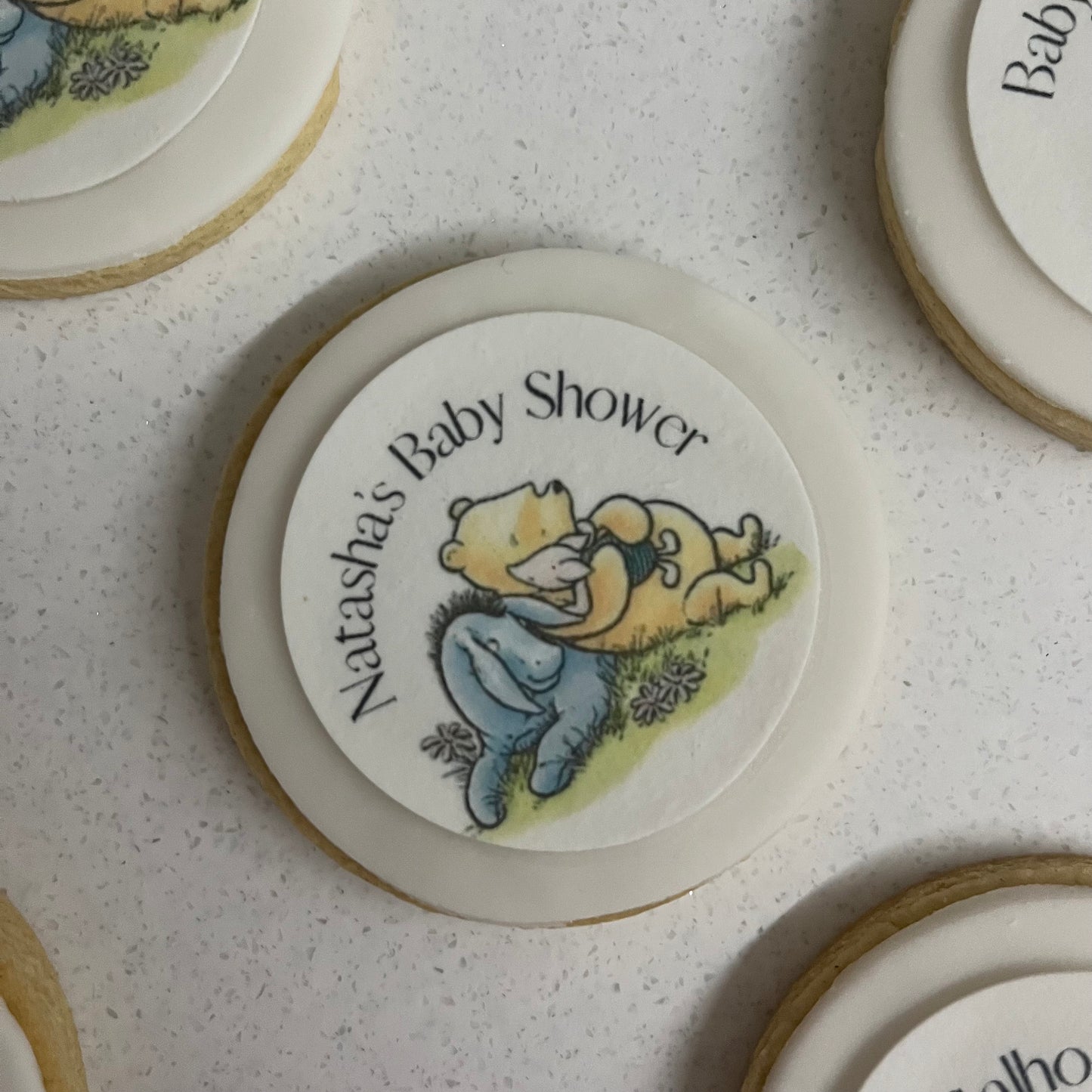 Winnie the pooh Biscuits | Personalised | Baby Shower | Cookies | Favours