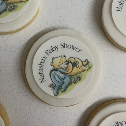 Winnie the pooh Biscuits | Personalised | Baby Shower | Cookies | Favours