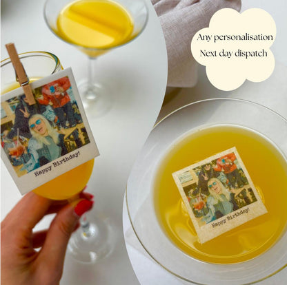 Personalised drink topper | Photo | Polaroid | Cocktail toppers | wedding | Events | Premium wafer paper | Party